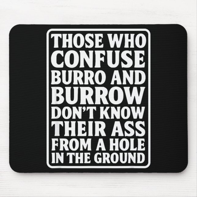 Mousepad Piada de Pai Engraçada Burro Toca Pun Do Buraco No (Frente)