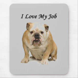 Mousepad Piada do escritório Touro rabugento Cachorro sarcá