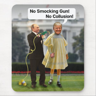 Mousepad Piada engraçada da arma de Donald Trump Putin