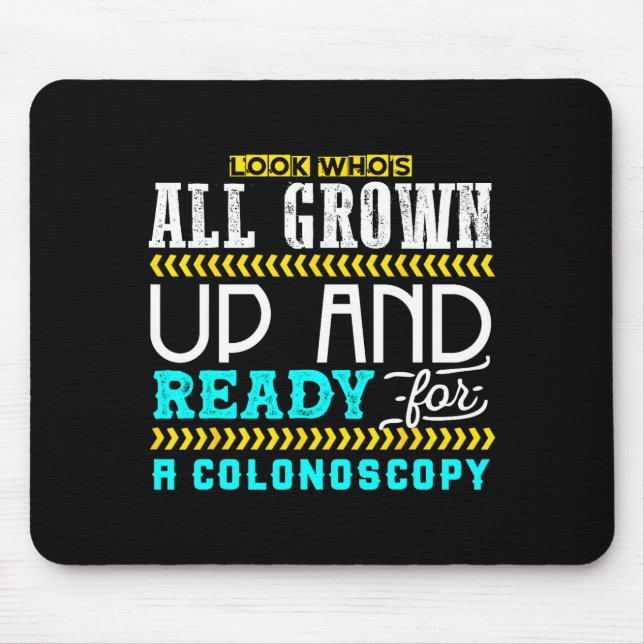 Mousepad Piada engraçada de colonoscopia Humor médico Check (Frente)