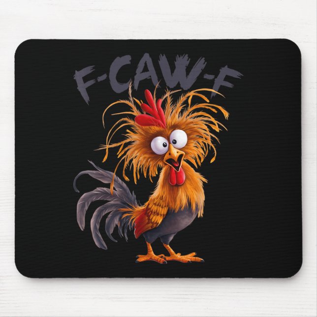 Mousepad Piada F Caw F Frango Galo Meme Dito Trocadilho (Frente)