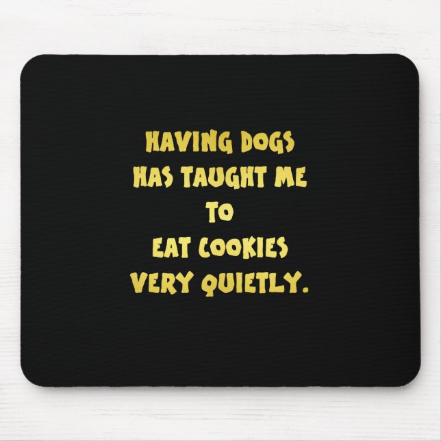 Mousepad Piadas de Cachorros e Biscoitos Engraçados (Frente)