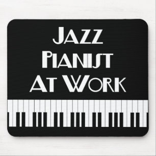 Mousepad Pianista do jazz em chaves do trabalho e do piano