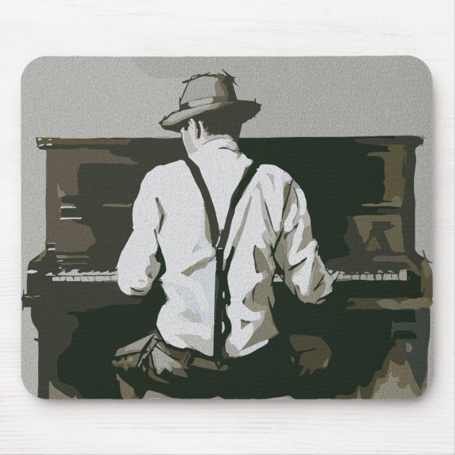 Mousepad Pianista Vintage em Harmonia (Frente)