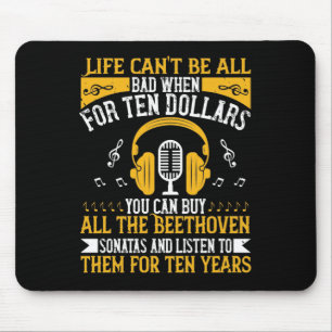 Mousepad Piano - A vida não pode ser ruim com Beethoven
