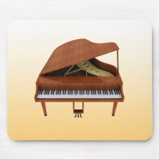Mousepad Piano de Cauda: Acabamento em Madeira: Modelo 3D: