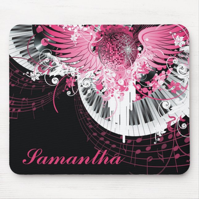Mousepad Piano Personalizado de Bola de Disco Dance Music (Frente)