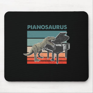 Mousepad Pianossauro Dinossauro Retro Grande Piano Jogador