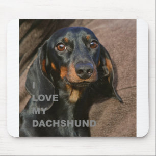 Mousepad PIC dachshund-preto e tan de w do amor