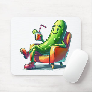 Mousepad Piche grande numa cadeira vermelha