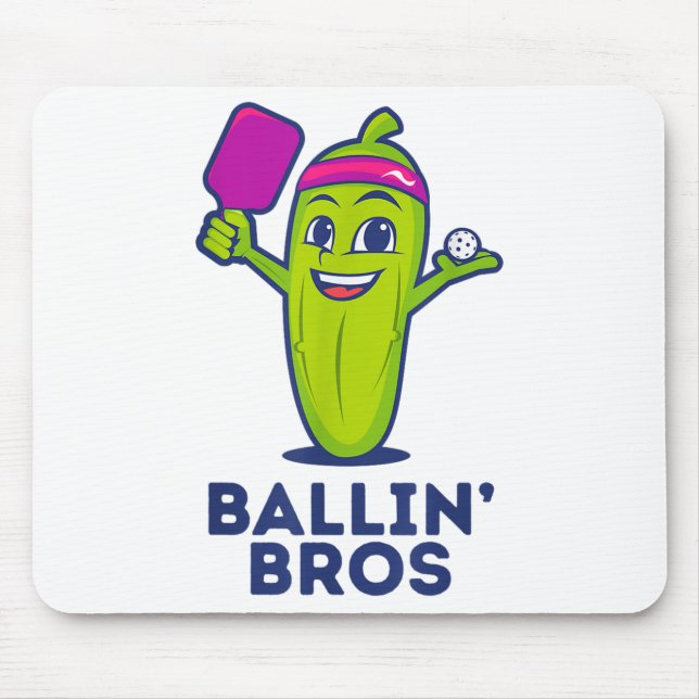 Mousepad Pickle Ballin' Bros - Oferece Amigos, Irmãos Ou (Frente)