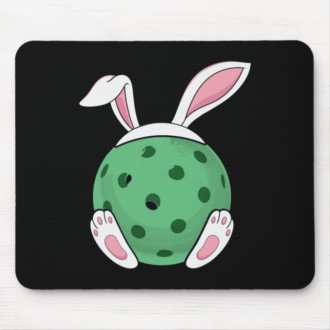 Mousepad Pickleball de coelho da Páscoa - Bola de picles de (Frente)
