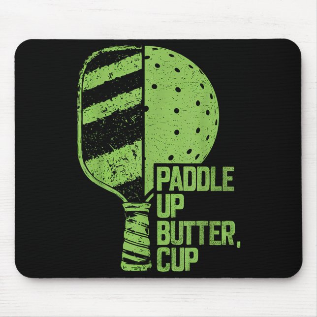Mousepad Pickleball Engraçada Paddle Para Cima Manteiga (Frente)