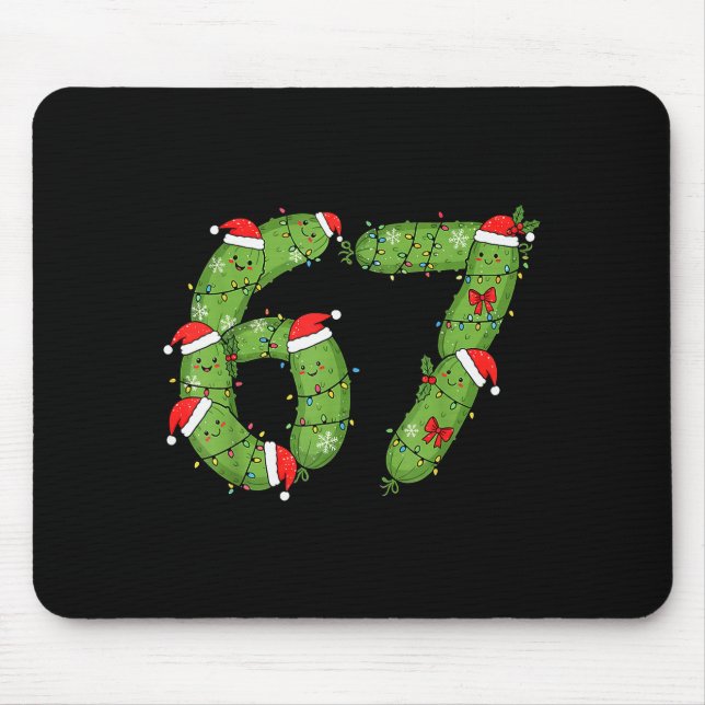 Mousepad Picles de Natal Seis Sete Diversão Férias 67 Meme  (Frente)