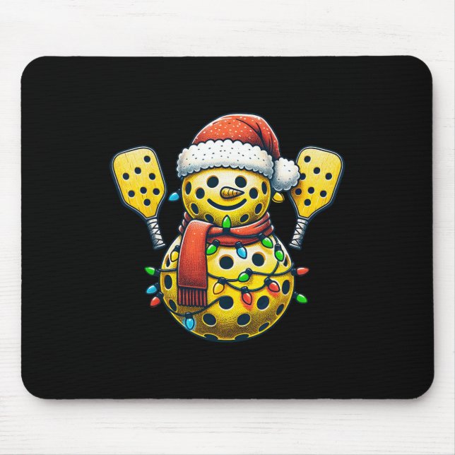 Mousepad Picles de Neve Boneco de Neve Chapéu de Papai Noel (Frente)