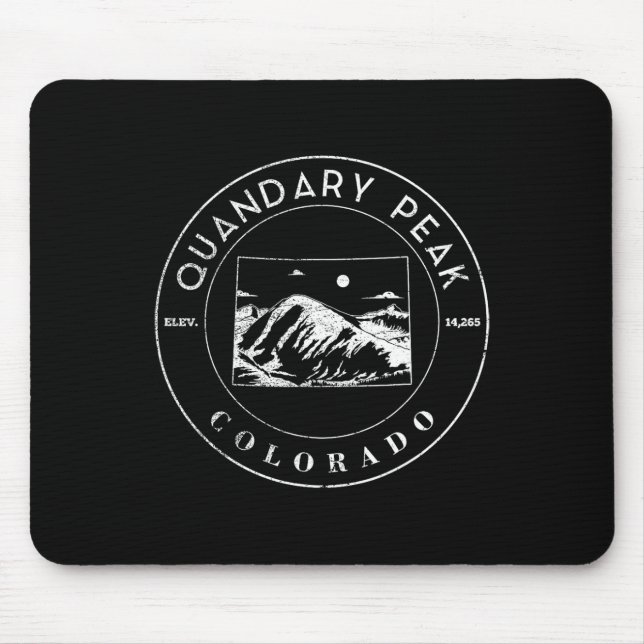 Mousepad Pico Quandary de caminhada em forma de estado mont (Frente)