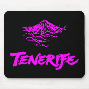 Mousepad Pico Teide Tenerife Vulcão Rosa Neon
