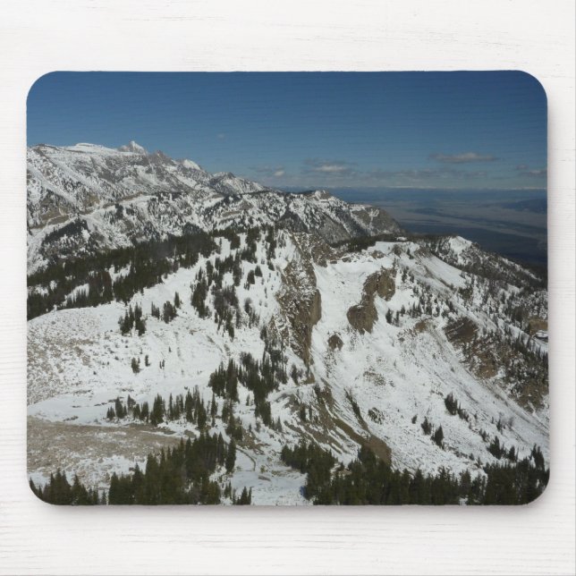 Mousepad Picos de neve das montanhas Teton I Fotografia (Frente)