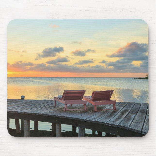Mousepad Pier dá vista para o oceano, Belize (Frente)