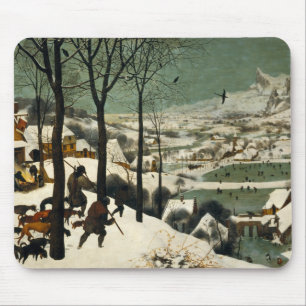 Mousepad Pieter Bruegel a pessoa idosa - caçadores na neve