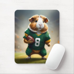 Mousepad Pigskin Prodigy: The Guiné Pig Quarterback,