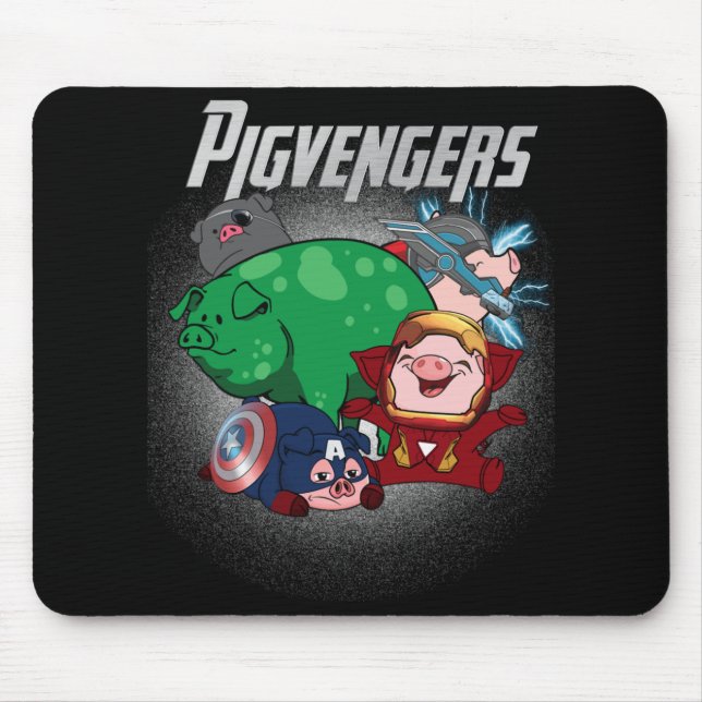 Mousepad Pigvengers Reúnem Super Animais Heróis (Frente)