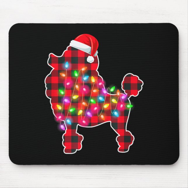Mousepad Pijama de Natal com Luzes do Cão Buffalo Odle Xadr (Frente)