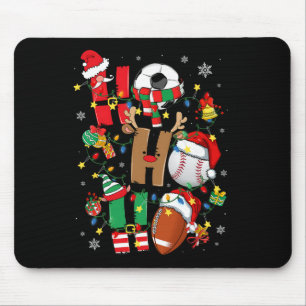 Mousepad Pijamas de Natal de Futebol Santa Ho Ho Ho Venda X