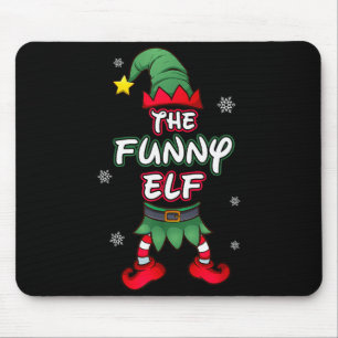 Mousepad Pijamas de Natal divertidos de Elfo Pjs Família Co
