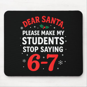 Mousepad Pijamas engraçados de Natal para professores aluno