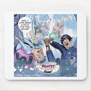 Mousepad Pilates Airlines Rick London Funny Gifts