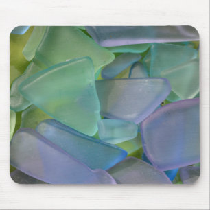 Mousepad Pilha de vidro azul de praia, Alasca