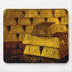 Mousepad Pilhas de bares de ouro