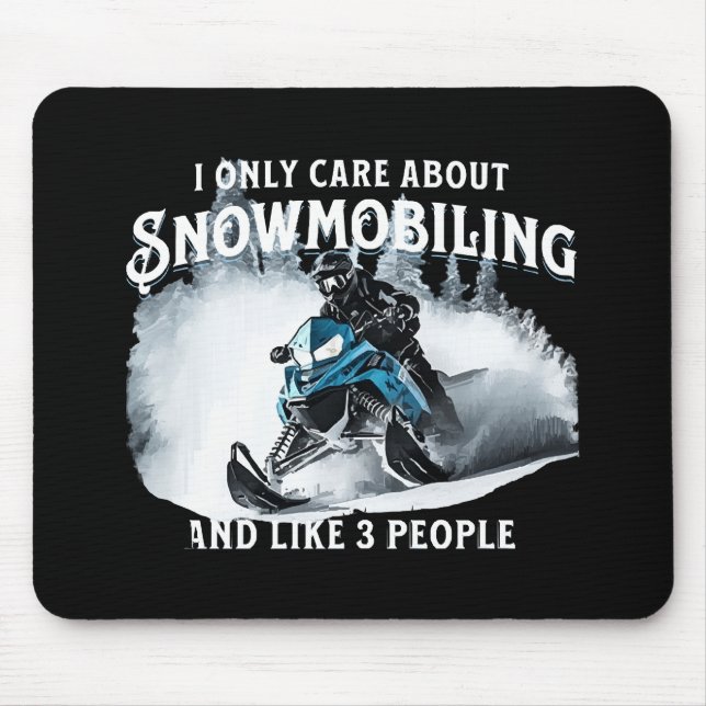 Mousepad Pilotagem de Moto de Neve Engraçada (Frente)
