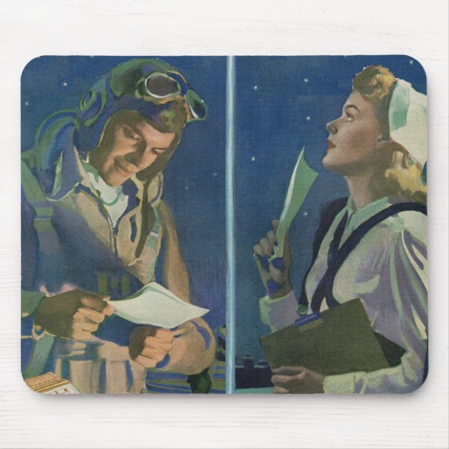 Mousepad Piloto da WII e enfermeiro romance de longa distân (Frente)