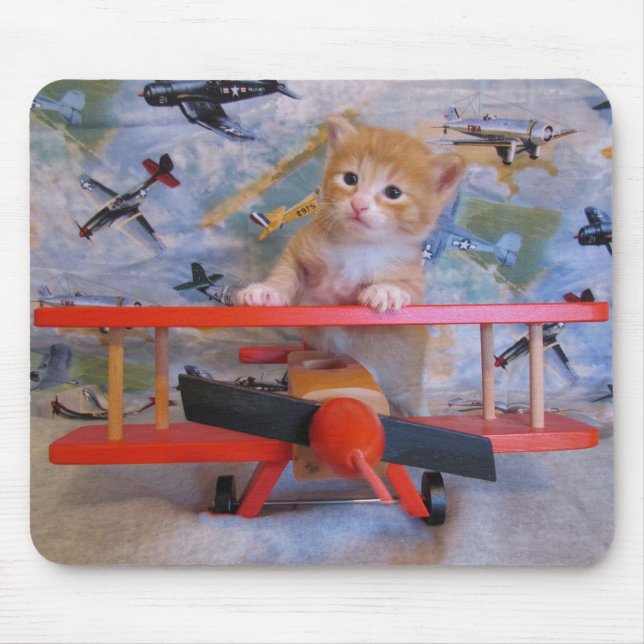 Mousepad Piloto de avião Dolce - Pad de mouse Kitten/Cat (Frente)