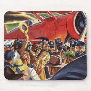 Mousepad Piloto de avião prop de Solteiro Vintage com Papar