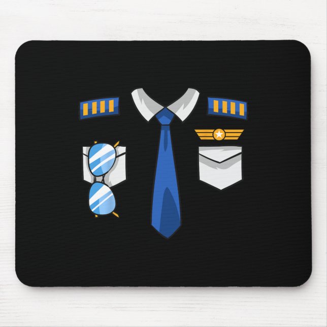 Mousepad Piloto Uniform Costume Aviator Aviation Ha (Frente)