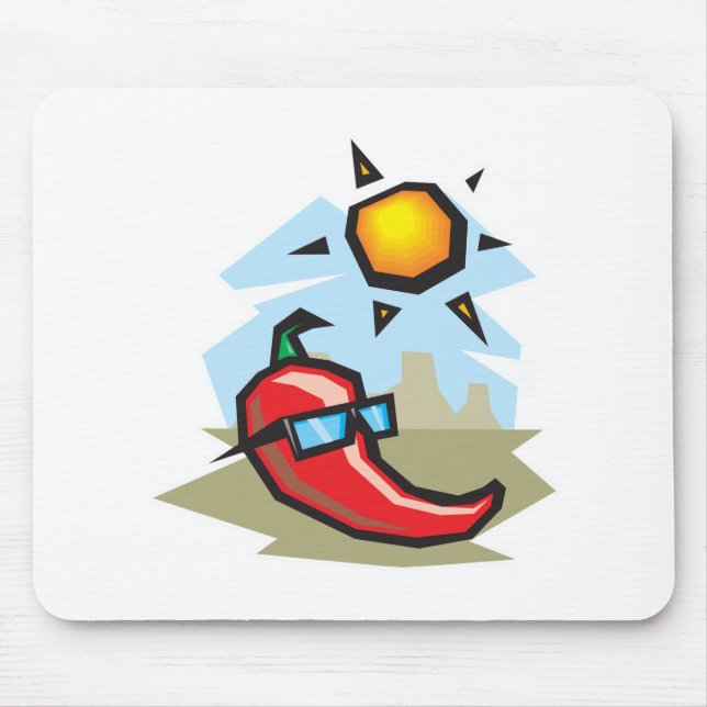 Mousepad pimenta chili relaxando (Frente)