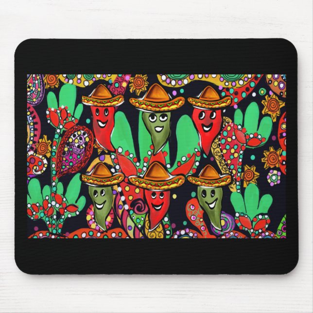 Mousepad Pimentões Cinco de Mayo (Frente)
