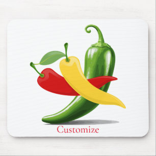 Mousepad Pimentões Verdes Amarelas Vermelhas Thunder_Cove