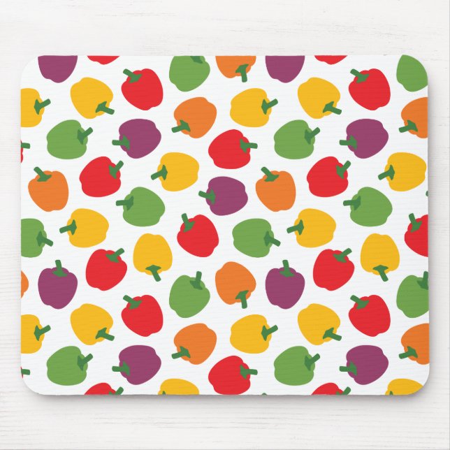 Mousepad Pimentos de células coloridas (Frente)