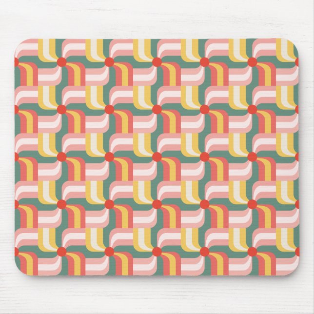 Mousepad Pinagens geométricas Abstrato coloridas (Frente)