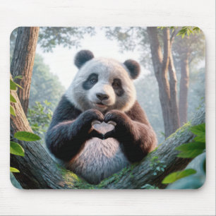 Mousepad Pinças De Urso Panda Em Forma De Coração