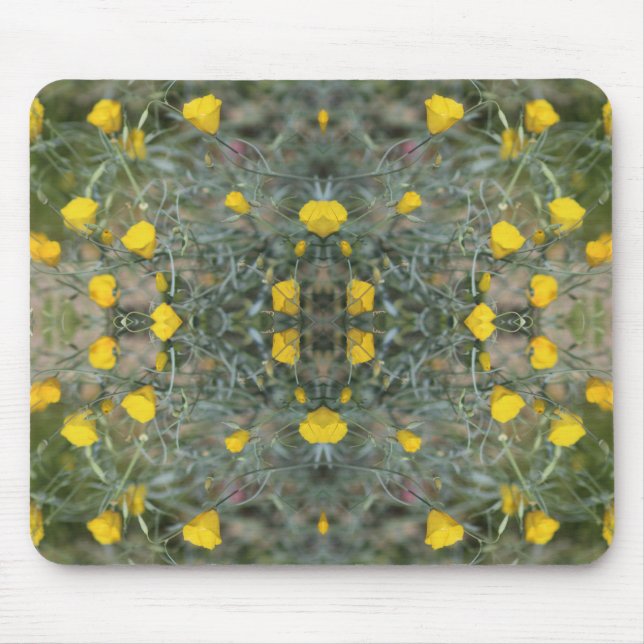 Mousepad Pincel Amarelo Almofada de Rato com Padrão de Papo (Frente)
