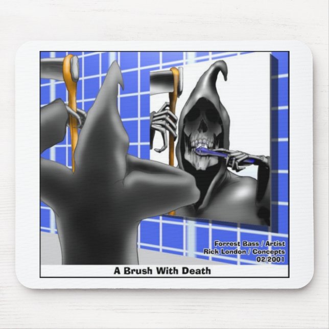 Mousepad Pincel com Presentes de Cartoon de Dia de as Bruxa (Frente)