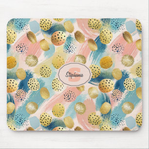 Mousepad Pincelada de Abstrato sem costura e padrão de form