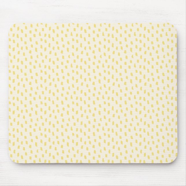 Mousepad Pinceladas Neutras Modernas Chic Amarelo Suave (Frente)