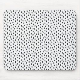 Mousepad Pinceladas Neutras Modernas Chic Preto & Branco
