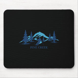 Mousepad Pine Creek Wyoming Ski Resort Skiier